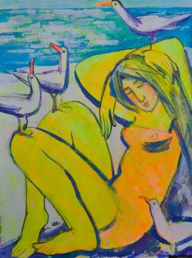 Malerei mit dem Titel "Солнечный день" von Valentina Samoilik-Artyushenko, Original-Kunstwerk, Acryl