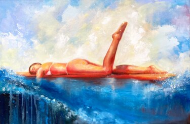 Painting titled "Summer" by Valentina Shatokhina, Original Artwork, Oil