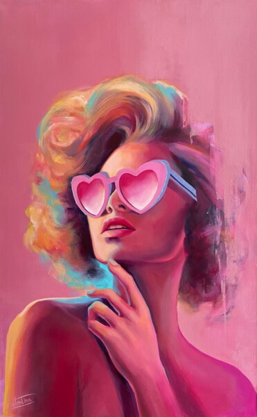 Картина под названием "I love you" - Valentina Shatokhina, Подлинное произведение искусства, Масло Установлен на Деревянная…