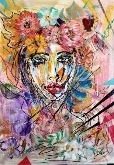 Картина под названием "Взрыв эмоций" - Валентина Симма, Подлинное произведение искусства, Масло