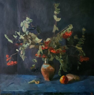 Painting titled "Rowan" by Valentina Timchenko, Original Artwork, Oil Mounted on Wood Stretcher frame