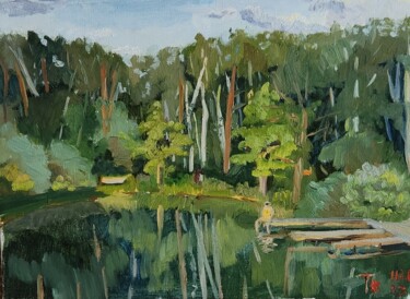 Peinture intitulée "Meshchersky Park" par Valentina Timchenko, Œuvre d'art originale, Huile Monté sur Châssis en bois