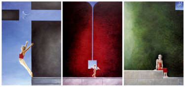 Ζωγραφική με τίτλο "Triptychon FIDES CA…" από Valentina Vaganova, Αυθεντικά έργα τέχνης, Ακρυλικό