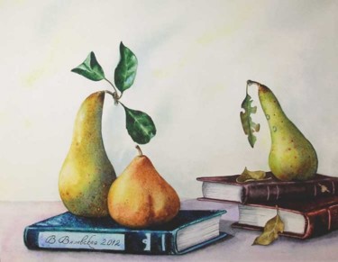 Картина под названием "Pear triangle" - Valentina Valevskaya, Подлинное произведение искусства, Масло