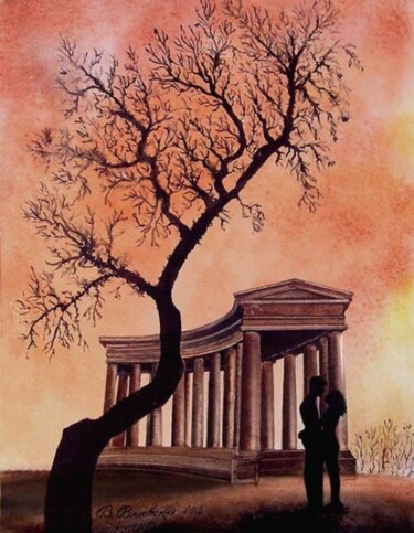 Painting titled "An amorous daybreak…" by Valentina Valevskaya, Original Artwork, Oil