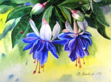Painting titled "Fuchsia" by Valentina Valevskaya, Original Artwork, Oil