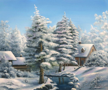 Peinture intitulée "Lady Winter.   Суда…" par Valentina Valevskaya, Œuvre d'art originale