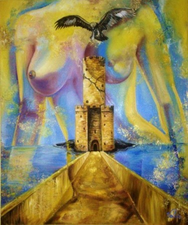 Pintura titulada "Le chateau" por Valentina Asenova, Obra de arte original, Oleo