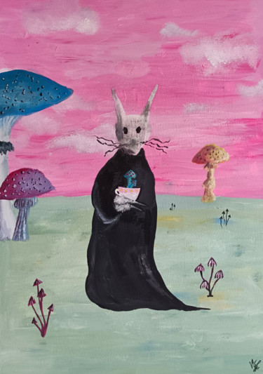 Malerei mit dem Titel "The Host" von Valentina Ginevra Ceraso, Original-Kunstwerk, Acryl