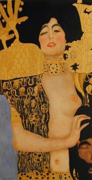 Pittura intitolato "Copia di "Giuditta"…" da Valentina Margio, Opera d'arte originale