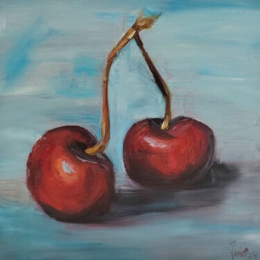 Painting titled "Cherry" by Valentine Rayer, Original Artwork, Oil