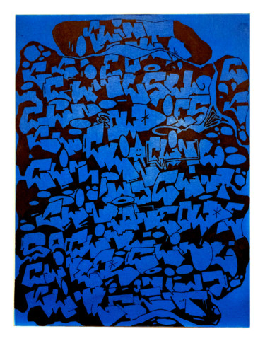 Schilderij getiteld "Toile Base" door Klint, Origineel Kunstwerk, Graffiti