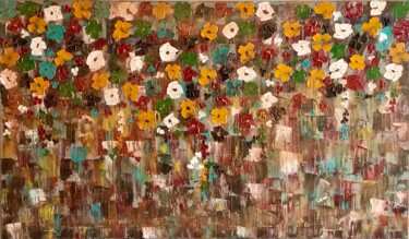 Painting titled "Colorful flowers nr…" by Valera, Original Artwork, Acrylic
