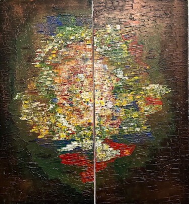 Schilderij getiteld "Abstract Two Panel-…" door Valera, Origineel Kunstwerk, Acryl