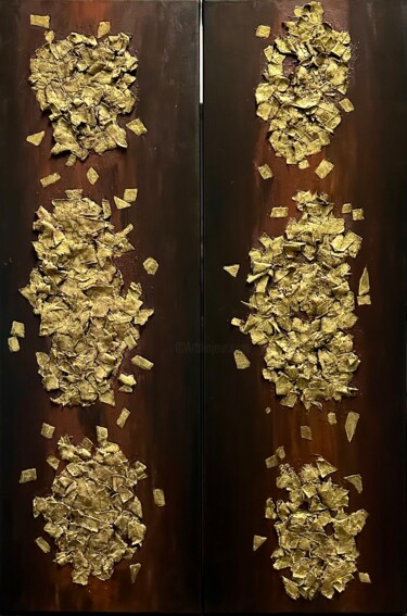 Schilderij getiteld "Abstract Two Panels…" door Valera, Origineel Kunstwerk, Acryl