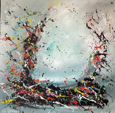 Peinture intitulée "Colorful abstract n…" par Valera, Œuvre d'art originale, Acrylique