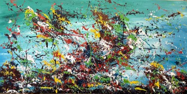 Pintura titulada "Colorful abstract n…" por Valera, Obra de arte original, Acrílico
