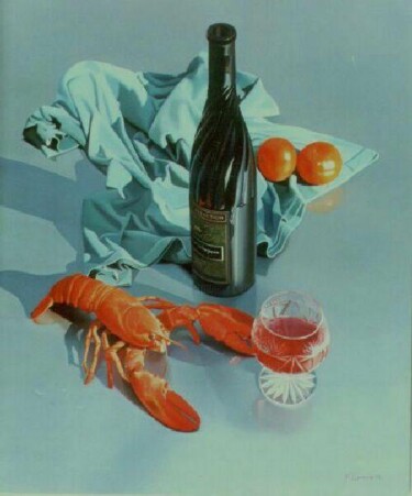 Peinture intitulée "Vin" par Valeri Tsvetkov, Œuvre d'art originale, Huile