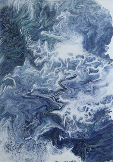 Painting titled "Wave foam" by Valeria Nikitina, Original Artwork, Acrylic