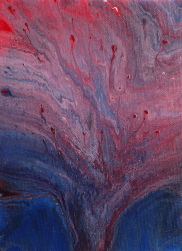 Peinture intitulée "Взрывает / Volcano" par Valeria Nikitina, Œuvre d'art originale, Acrylique
