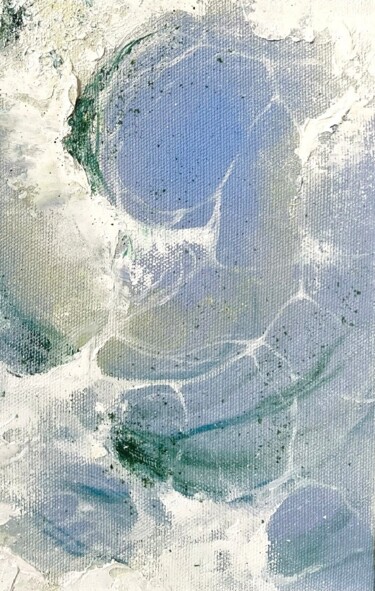 Malerei mit dem Titel "Azure deep water" von Valeria Ocean, Original-Kunstwerk, Öl Auf Keilrahmen aus Holz montiert