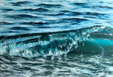 Painting titled "The element of tran…" by Valeria Ocean, Original Artwork, Oil Mounted on Wood Stretcher frame