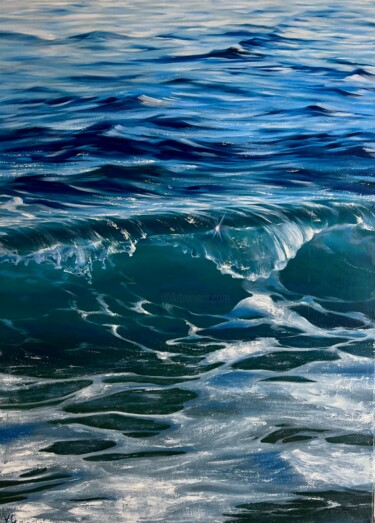 Картина под названием "Sunset glow" - Valeria Ocean, Подлинное произведение искусства, Масло
