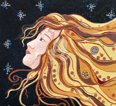 Peinture intitulée "Ermione - Hermione" par Valeria Polimena, Œuvre d'art originale, Acrylique