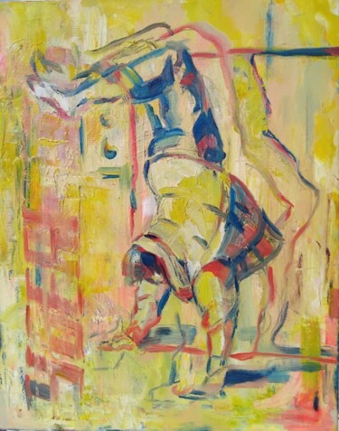 Painting titled "убежать" by Valeria Stefoglo, Original Artwork, Oil