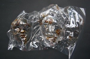 Sculpture titled "Three faces" by Valeria Ferrero, Original Artwork, Mixed Media