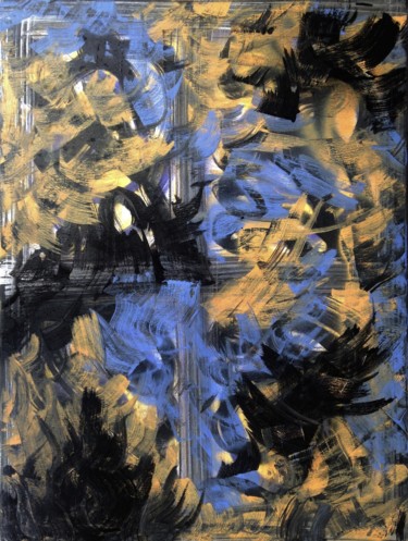 Peinture intitulée "Fenêtre enflammée" par Valérian Fuster, Œuvre d'art originale, Acrylique