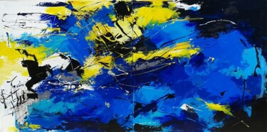 Pittura intitolato "azzurro-1.jpg" da Valeriano Lessio, Opera d'arte originale, Smalto