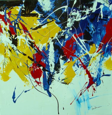 Peinture intitulée "pioggia" par Valeriano Lessio, Œuvre d'art originale, Émail