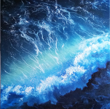 Peinture intitulée "Ocean Universe" par Valeriia Radziievska, Œuvre d'art originale, Huile Monté sur Châssis en bois