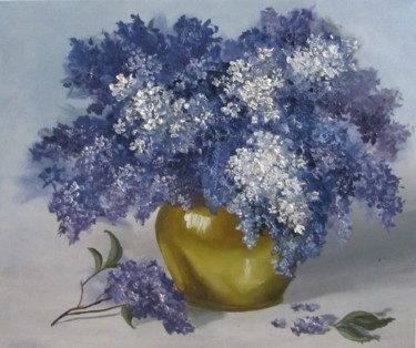 Painting titled "Lilac.jpg" by Valeriia Radziievska, Original Artwork, Oil