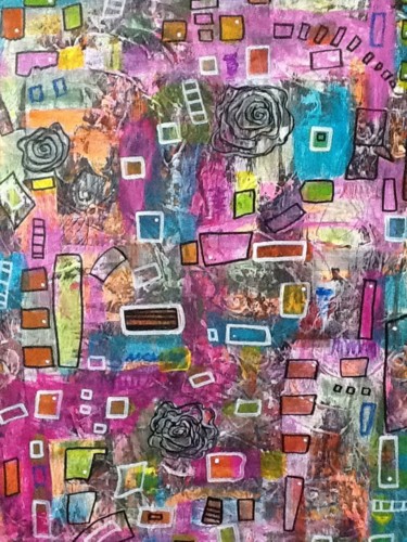 Peinture abstraite 153 Painting titled "Peinture abstraite…" by Valerie Castets, Original Art, Acrylic