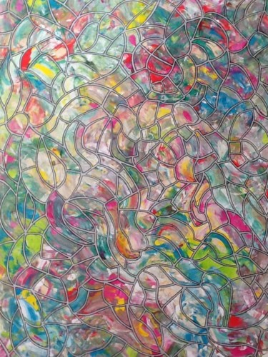 Painting titled "Peinture abstraite…" by Valerie Castets, Original Artwork, Acrylic