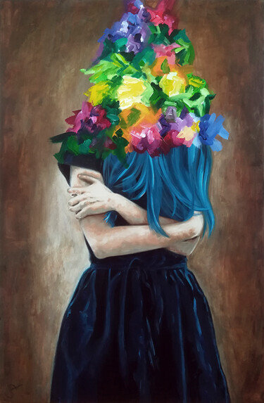 Peinture intitulée "Désirs contraires" par Valerie Andriantsiferana, Œuvre d'art originale, Acrylique Monté sur Châssis en b…