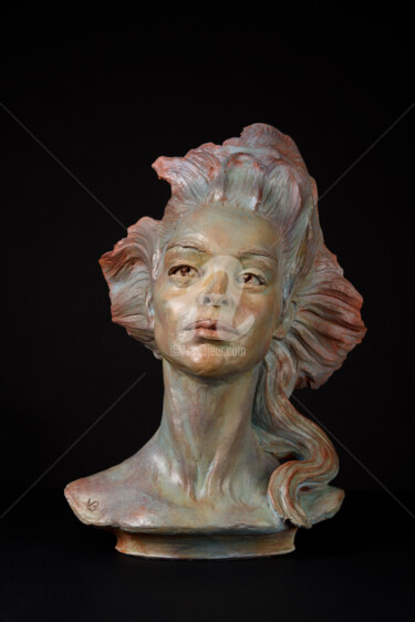 Escultura intitulada "dameloire1" por Valerie Barrault, Obras de arte originais, Terracota
