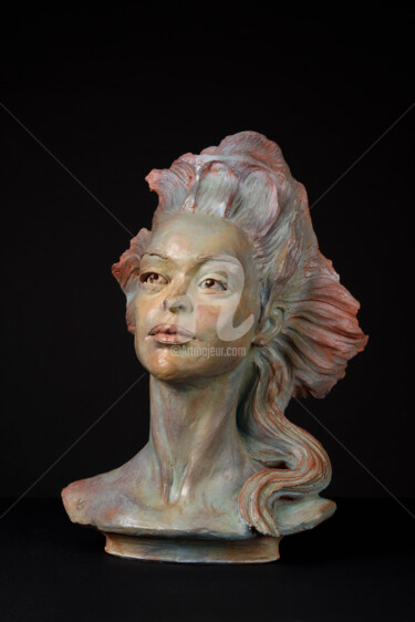 Скульптура под названием "Dame Loire2" - Valerie Barrault, Подлинное произведение искусства, Керамика