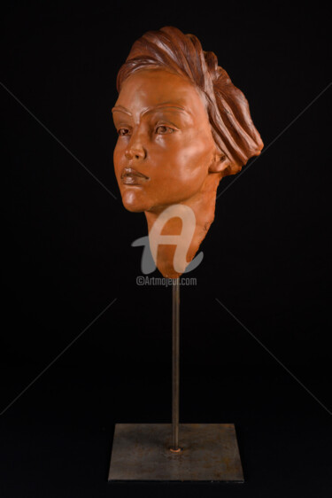 Sculptuur getiteld "intempor'Elle" door Valerie Barrault, Origineel Kunstwerk, Terra cotta