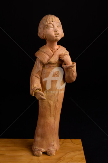 Sculpture titled "Qui suis-je ?" by Valerie Barrault, Original Artwork, Ceramics