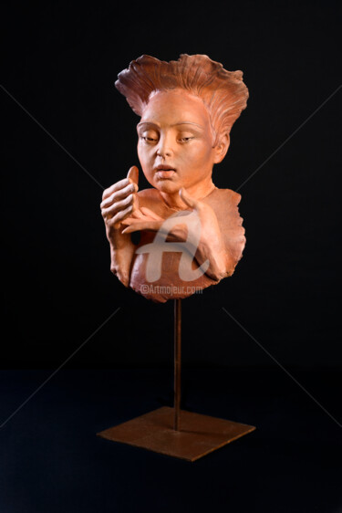 Skulptur mit dem Titel "vapeur des thés" von Valerie Barrault, Original-Kunstwerk, Terra cotta