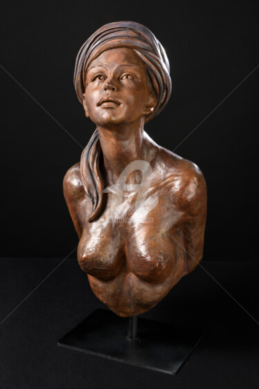 Skulptur mit dem Titel "GAIA ..." von Valerie Barrault, Original-Kunstwerk, Keramik