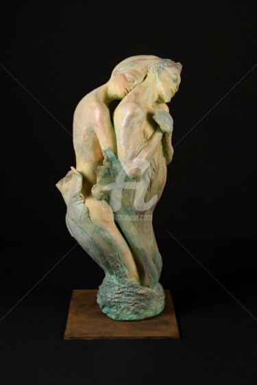 Sculptuur getiteld "Métamorphose des Oc…" door Valerie Barrault, Origineel Kunstwerk, Klei