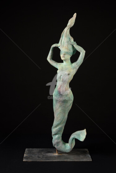 Sculpture titled "A la recherche des…" by Valerie Barrault, Original Artwork, Clay