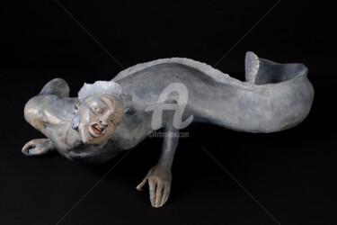 Sculpture intitulée "Le roi Silure" par Valerie Barrault, Œuvre d'art originale, Argile
