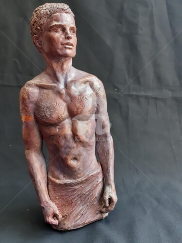 Rzeźba zatytułowany „L'athlète” autorstwa Valerie Barrault, Oryginalna praca, Glina
