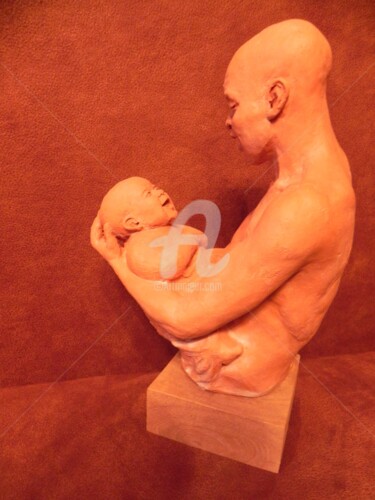 Rzeźba zatytułowany „Mon fils” autorstwa Valerie Barrault, Oryginalna praca, Ceramika