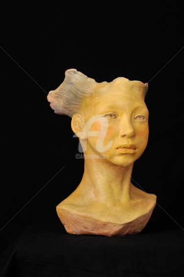 Sculpture titled "princesse-deokman-7…" by Valerie Barrault, Original Artwork
